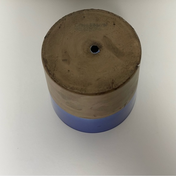 Set of 3! Crate & Barrel Carnivale Mini Planters, 4” in Blue - Picture 5 of 6